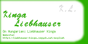 kinga liebhauser business card